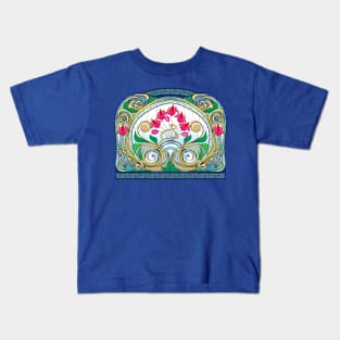 Art Nouveau stained glass window Kids T-Shirt
